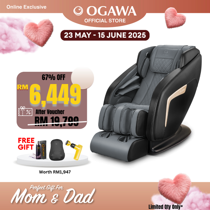 [Apply Code: 2GT20] OGAWA Smart Galaxia Massage Chair (Golden Midnight) Free Turborevive + Relx + 3in1 Leather Kit [Free Shipping WM]*